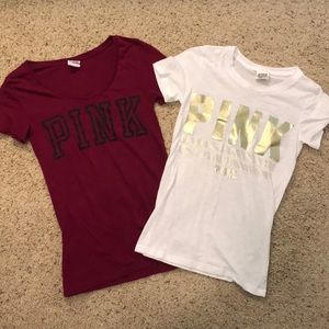 2 Victoria’s Secret PINK t-shirts